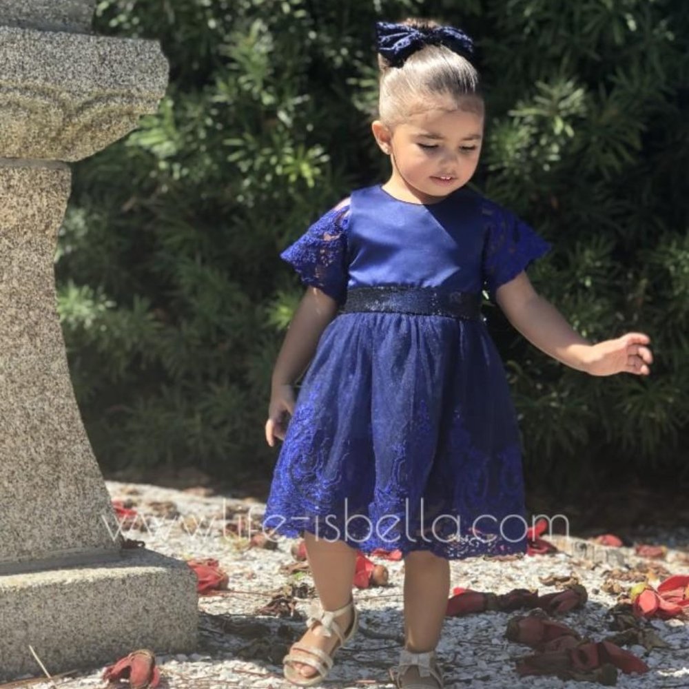 Toddler Kids Fancy Blue Dress